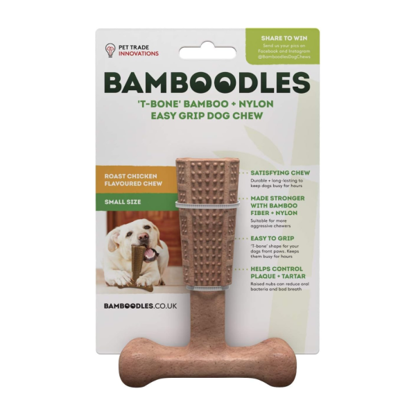 Bamboodles T-Bone Dog Chew - Roast Chicken Online Hot Sale