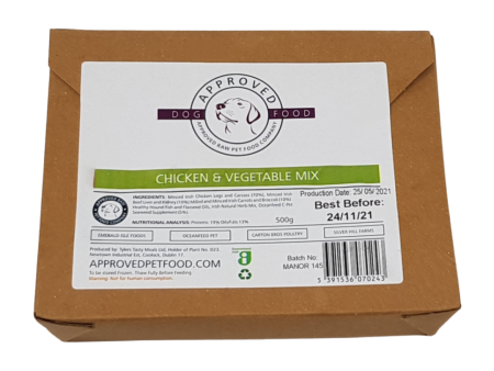 Approved Raw Dog Food Chicken and Vegetable Online Sale