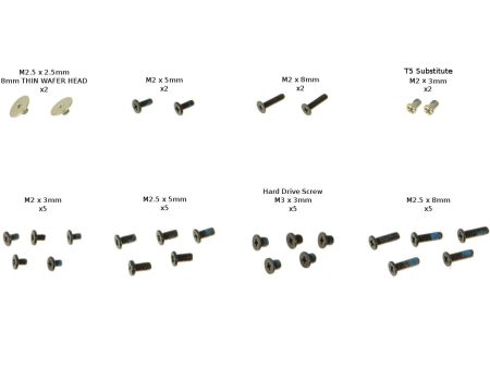 New Basic Dell OEM Laptop Screw Kit Assorted Pack on Sale